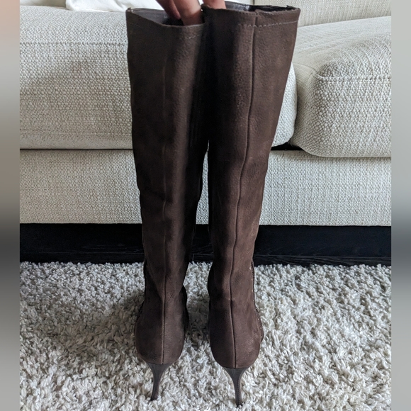 Max Studio Suede Leather Boots - Picture 4 of 9